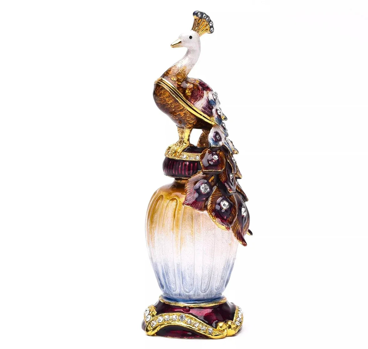 STRATTON - Treasured Trinkets Peacock On Vase