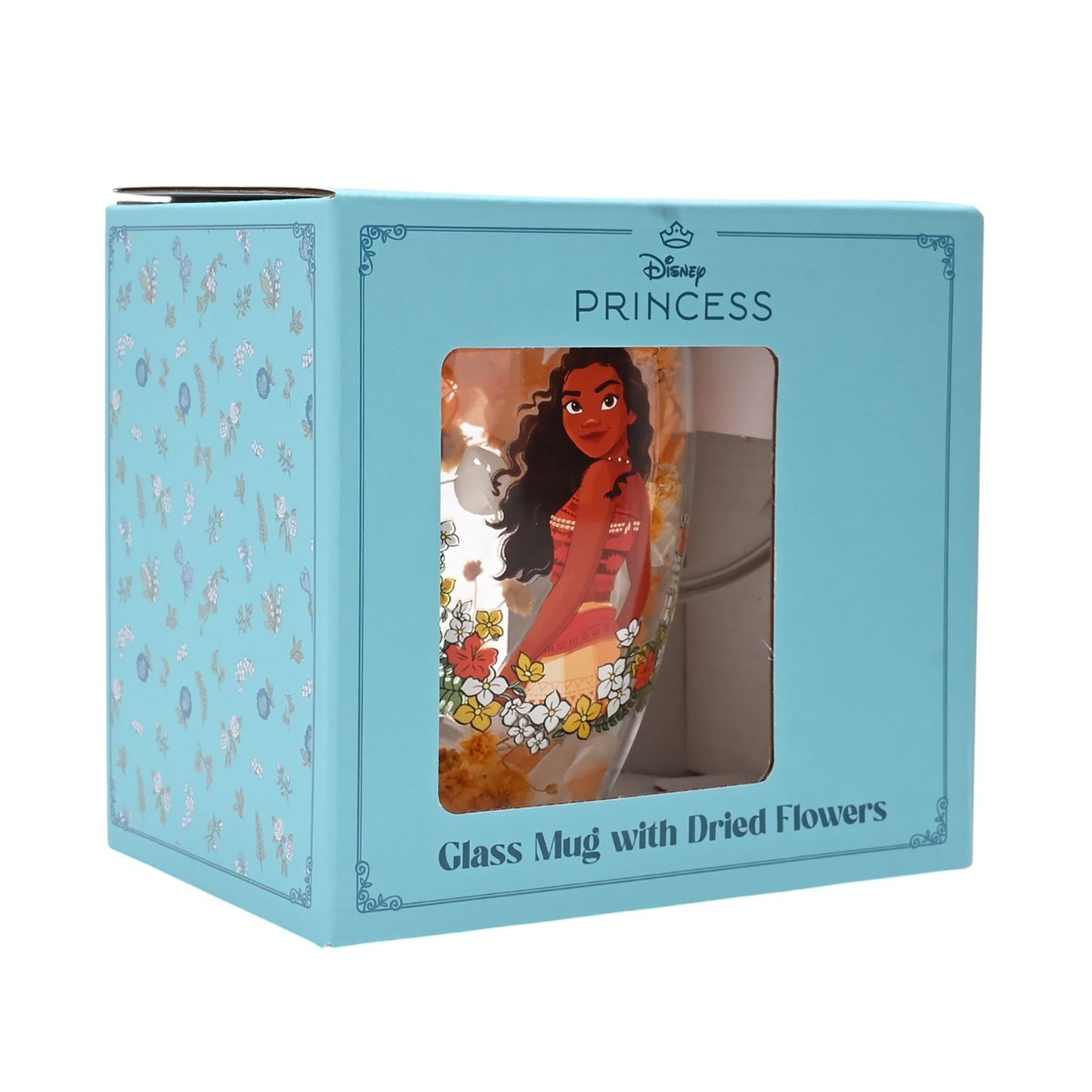 Disney Princess - Moana Glass Mug With Dried Flowers