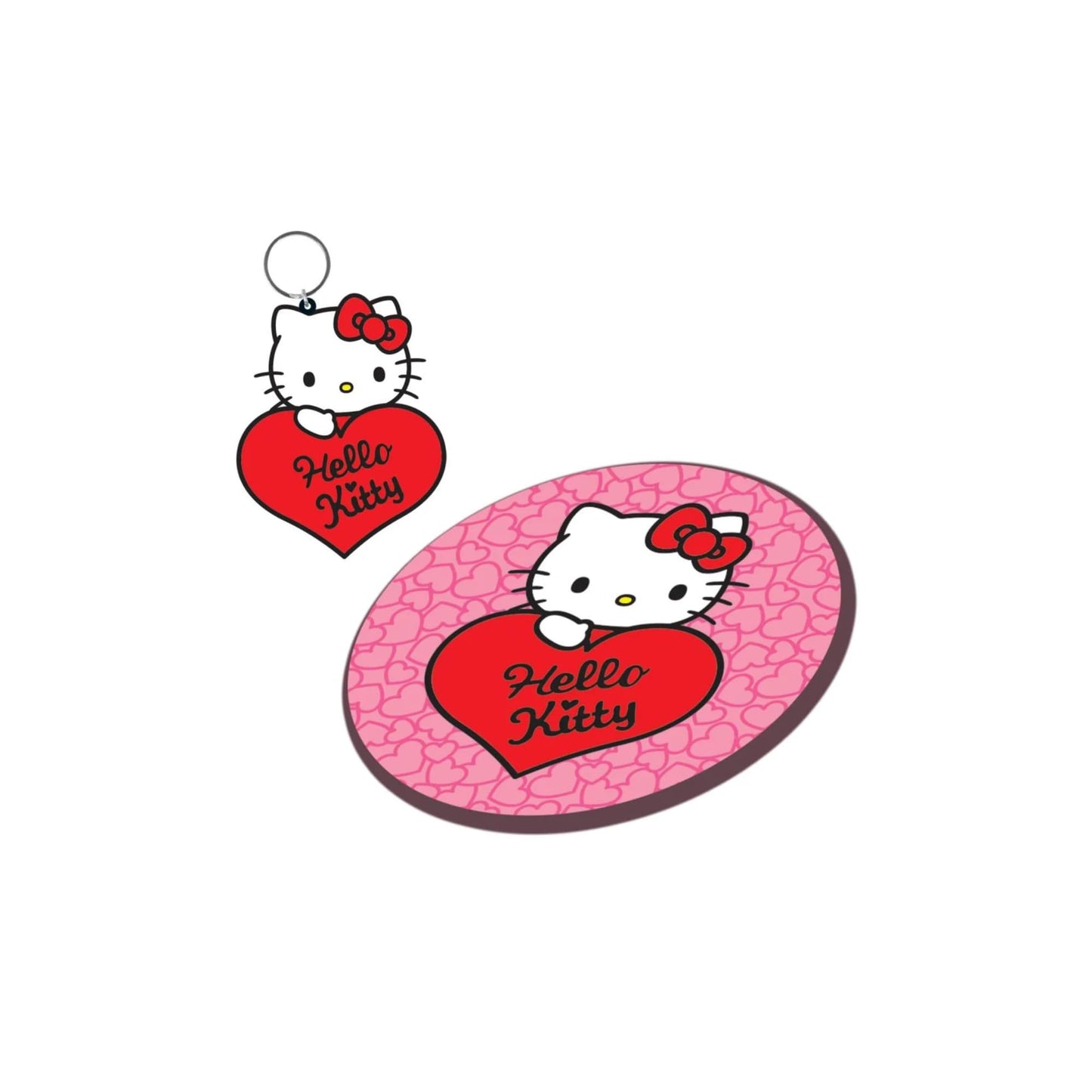Hello Kitty My Heart Mug, Coaster & Keychain Gift Set