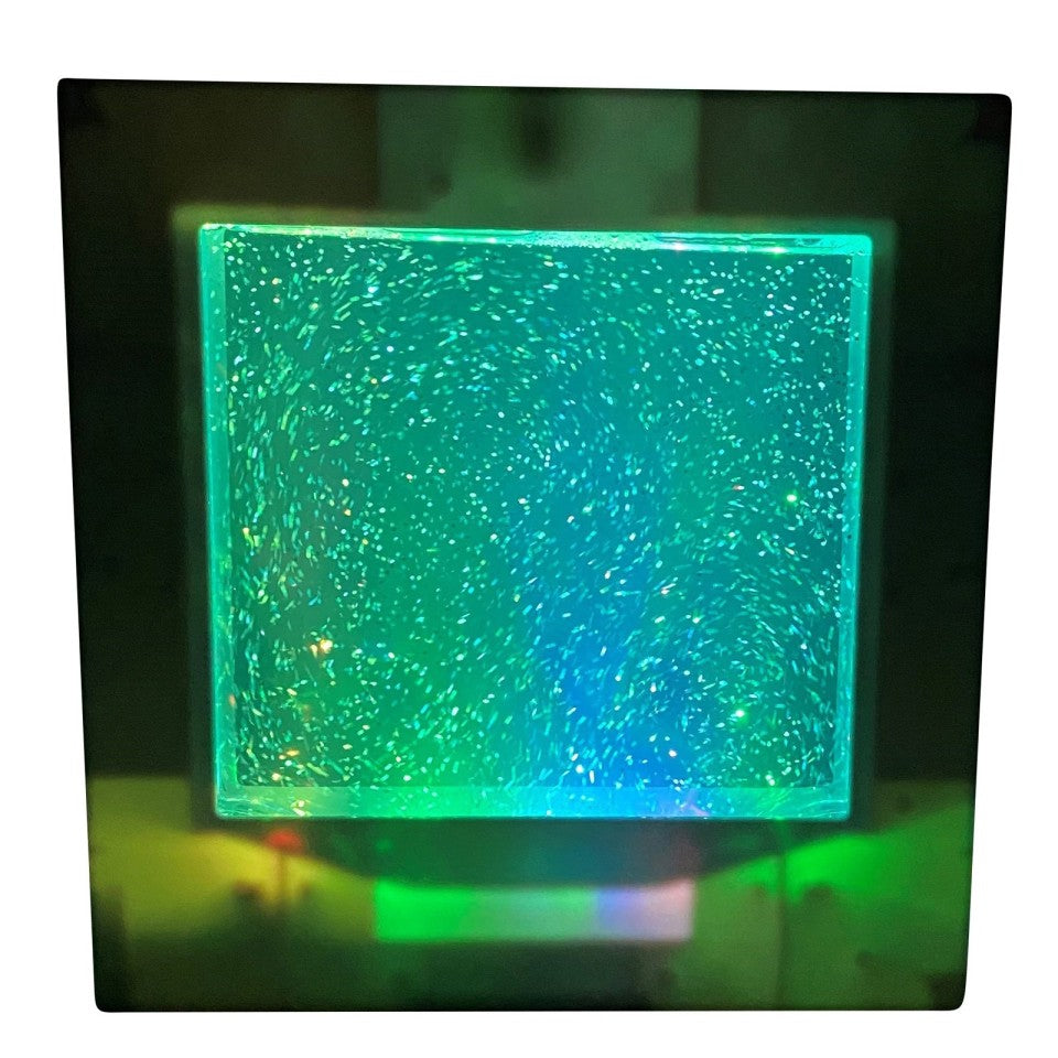 Sensory Square Glitter Lamp - USB Rechargeable