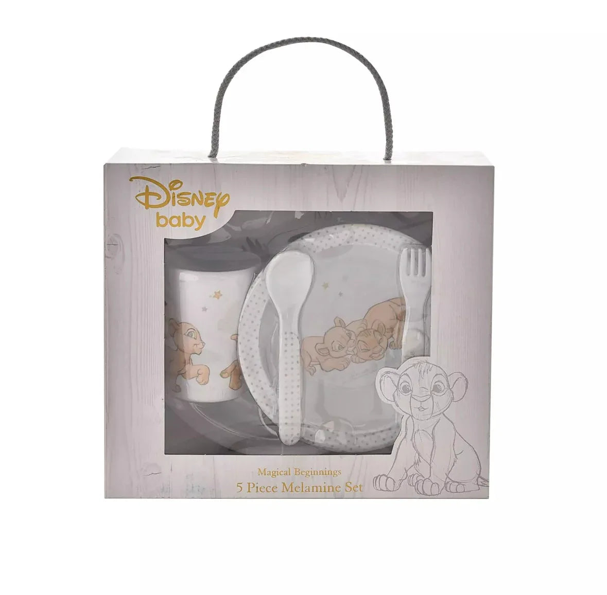 DISNEY - Magical Beginnings 5 Piece Melamine Crockery Set - SIMBA