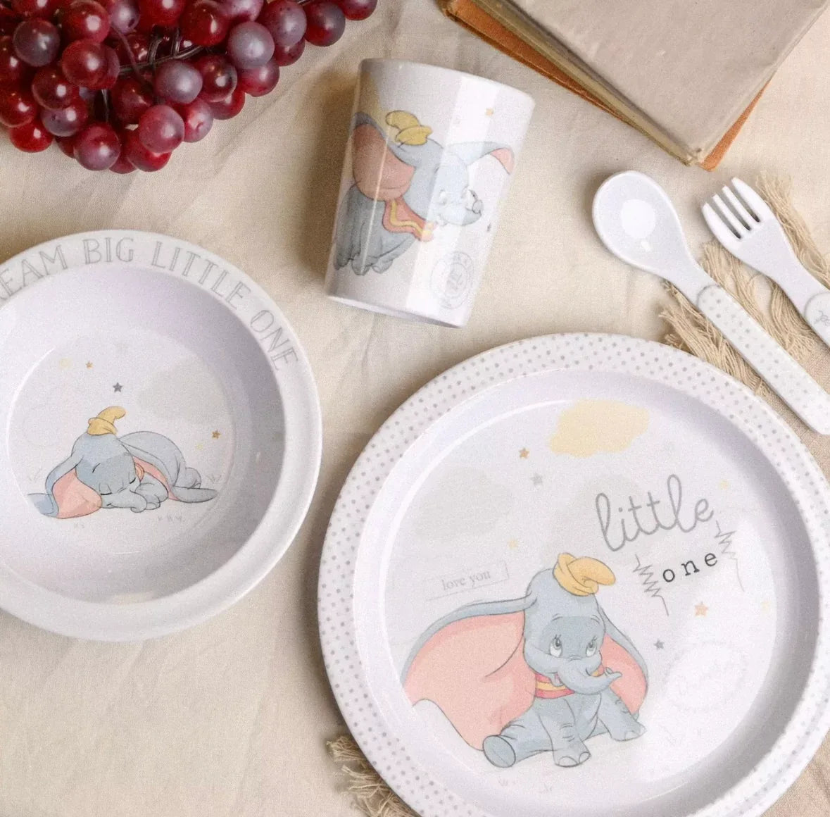 DISNEY - Magical Beginnings 5 Piece Melamine Crockery Set - DUMBO