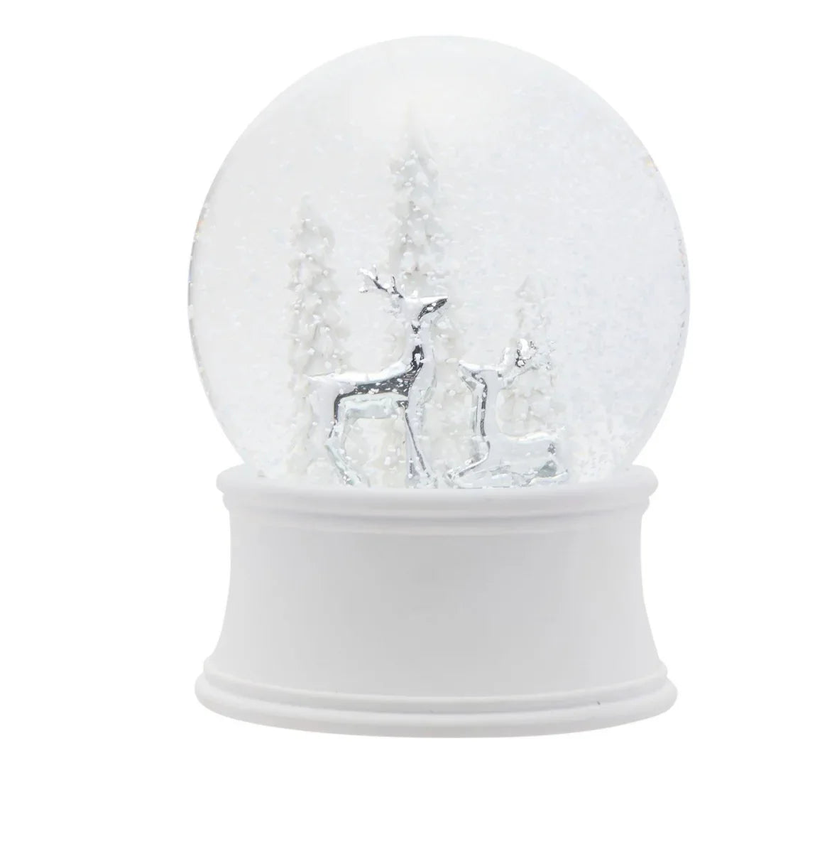 Snow globe with deer design on a white background